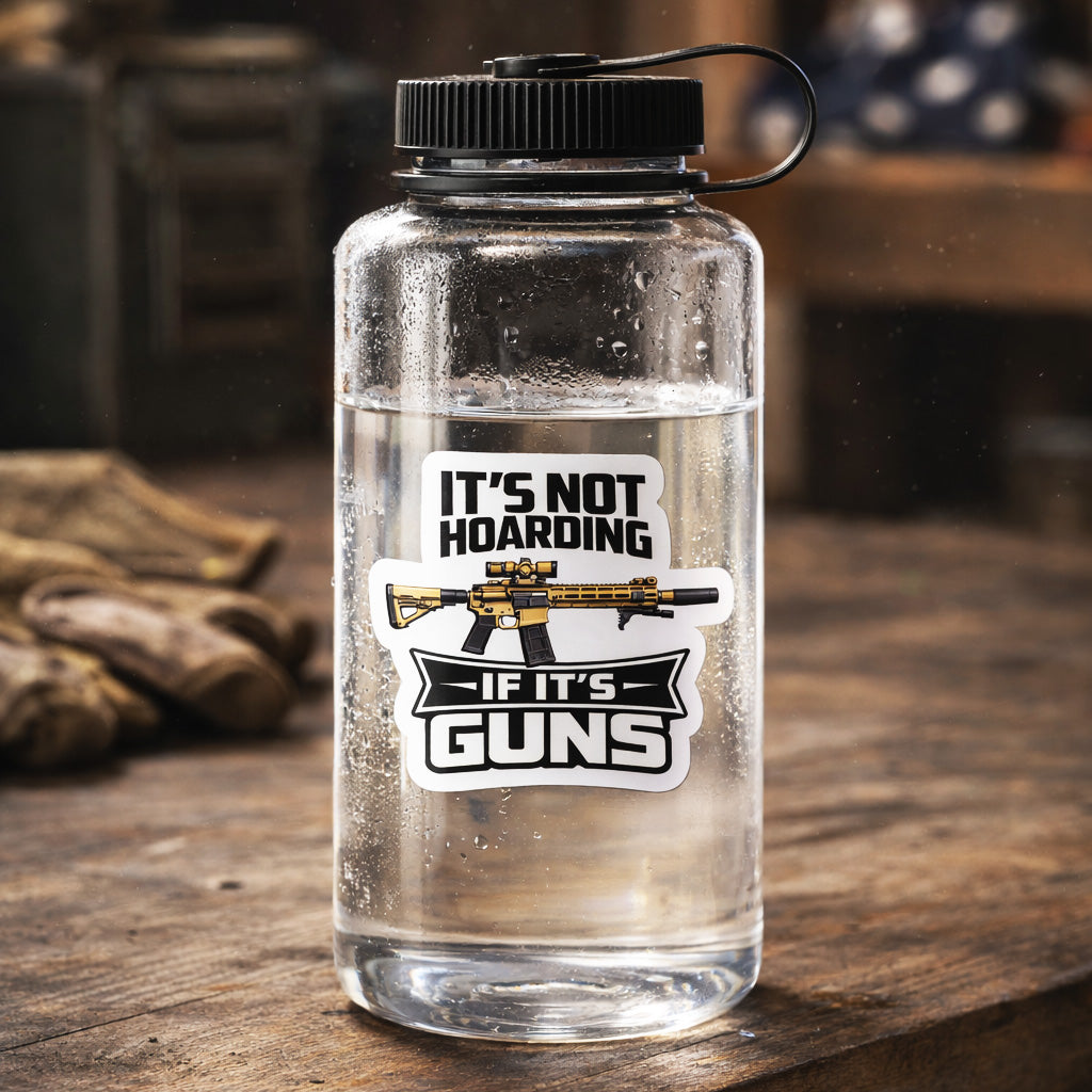 It’s Not Hoarding If It’s Guns Sticker – Tactical Vinyl Decal – Waterproof UV Resistant – SGS Edition